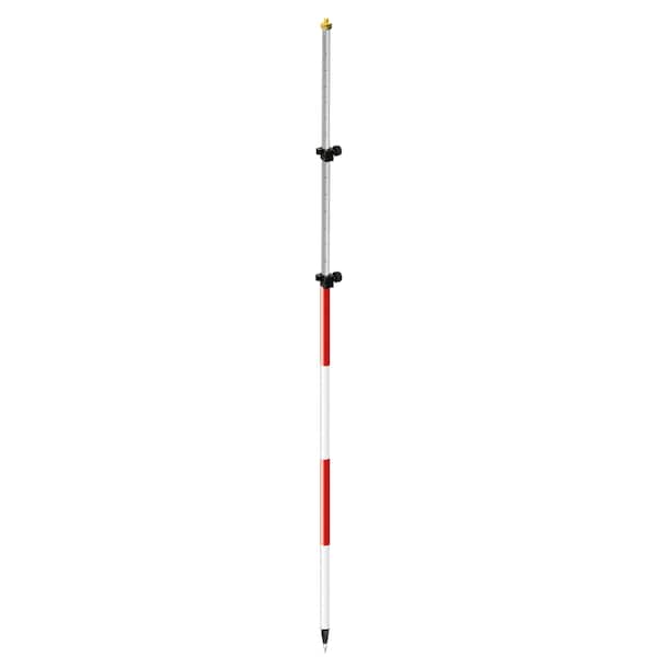 Sitepro 12Ft Twist-Lock Prism Pole, Red/White, 10ths/Metric 07-4712-TMA - main